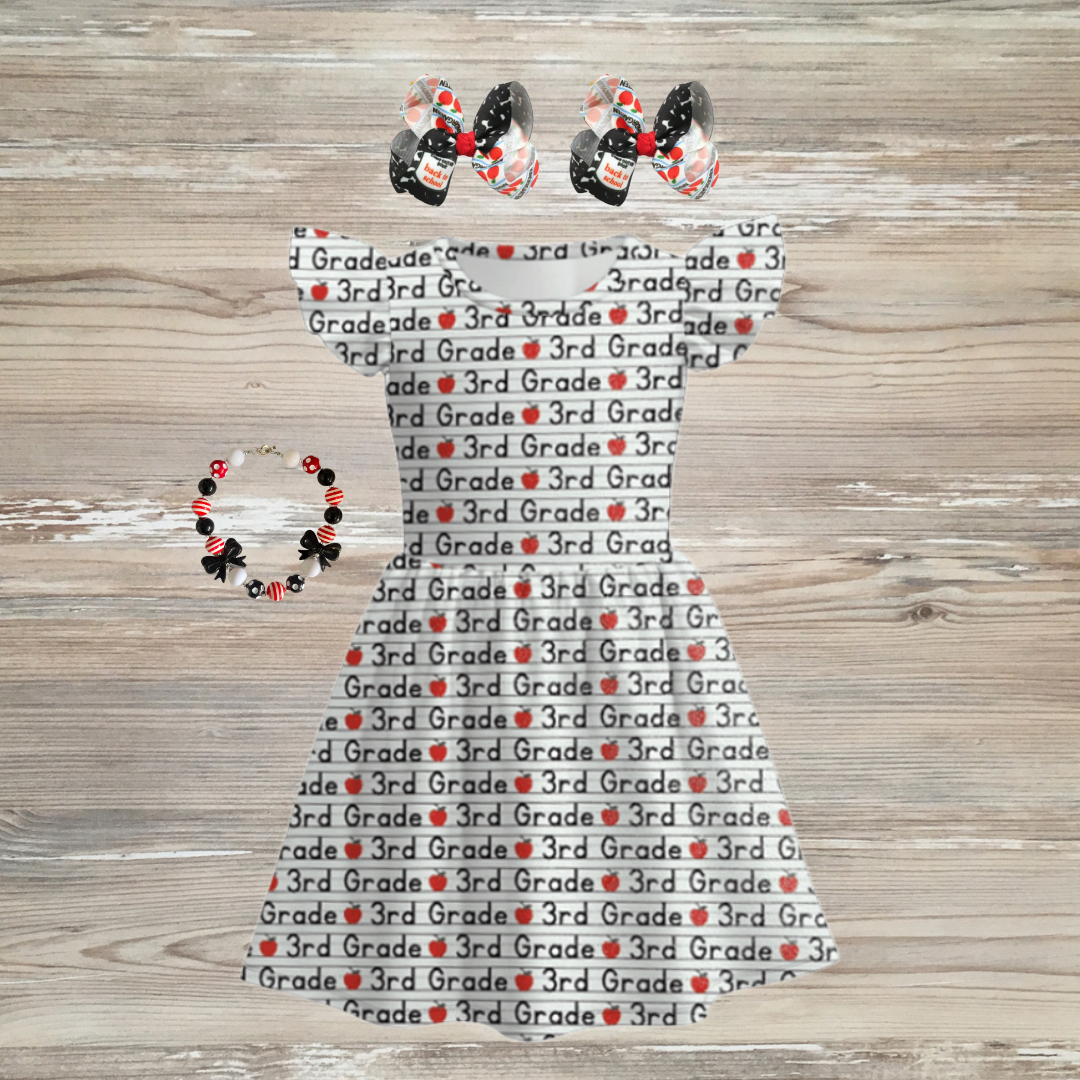 hello 3rd grade back to school dress, 3rd grade third grade outfit back to school