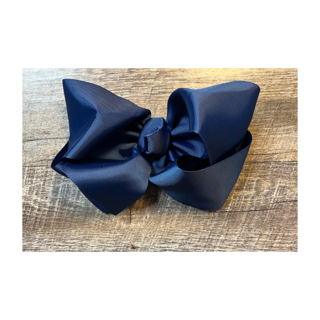 girls bows, kids hair bows, girls hair bows, 7.5" hair bows 47.5 inch hair bows jumbo hair bows navy