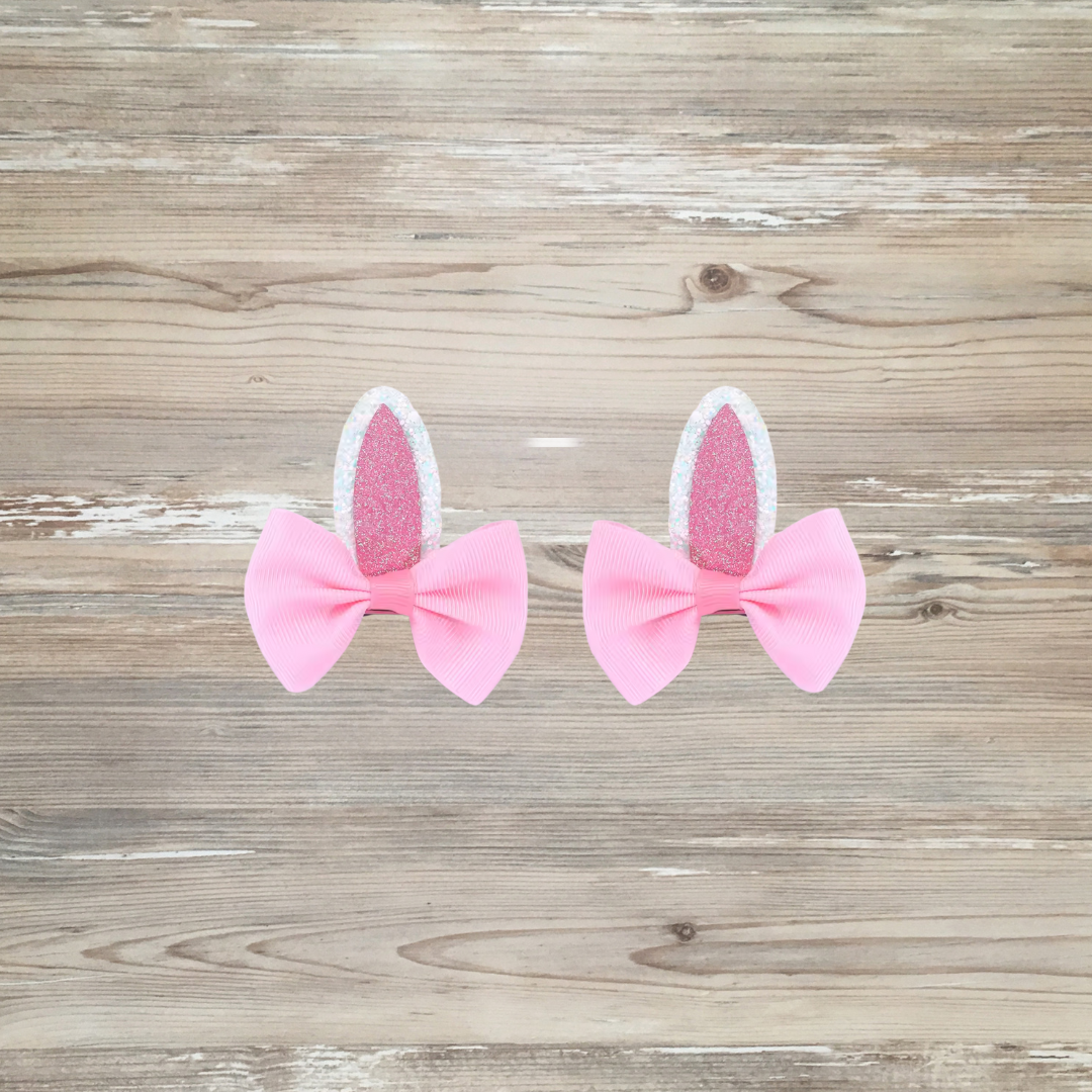 bunny ear bows, easter bunny bows, easter bows, bunny ear bows, rabbit ear bows, girls easter bows