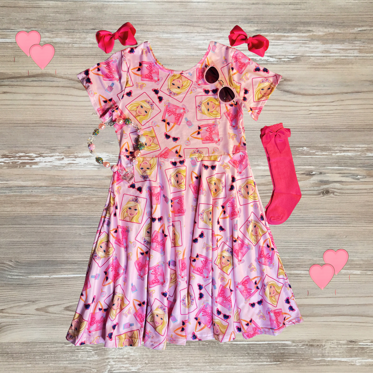 barbie dress, girls barbie dress, kids barbie dress, pink barbie dress, teenager barbie dress, pink barbie dress, KIDS barbie dress let's go barbie, let's go party