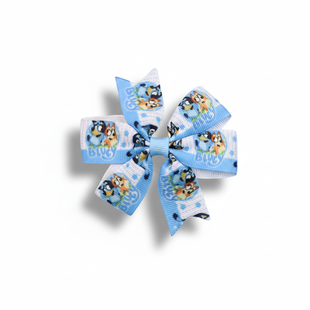 bluey hair bow, bluey girls hair bow, kids boutique hair bow bluey and friends hair bow, girls bluey hair bow