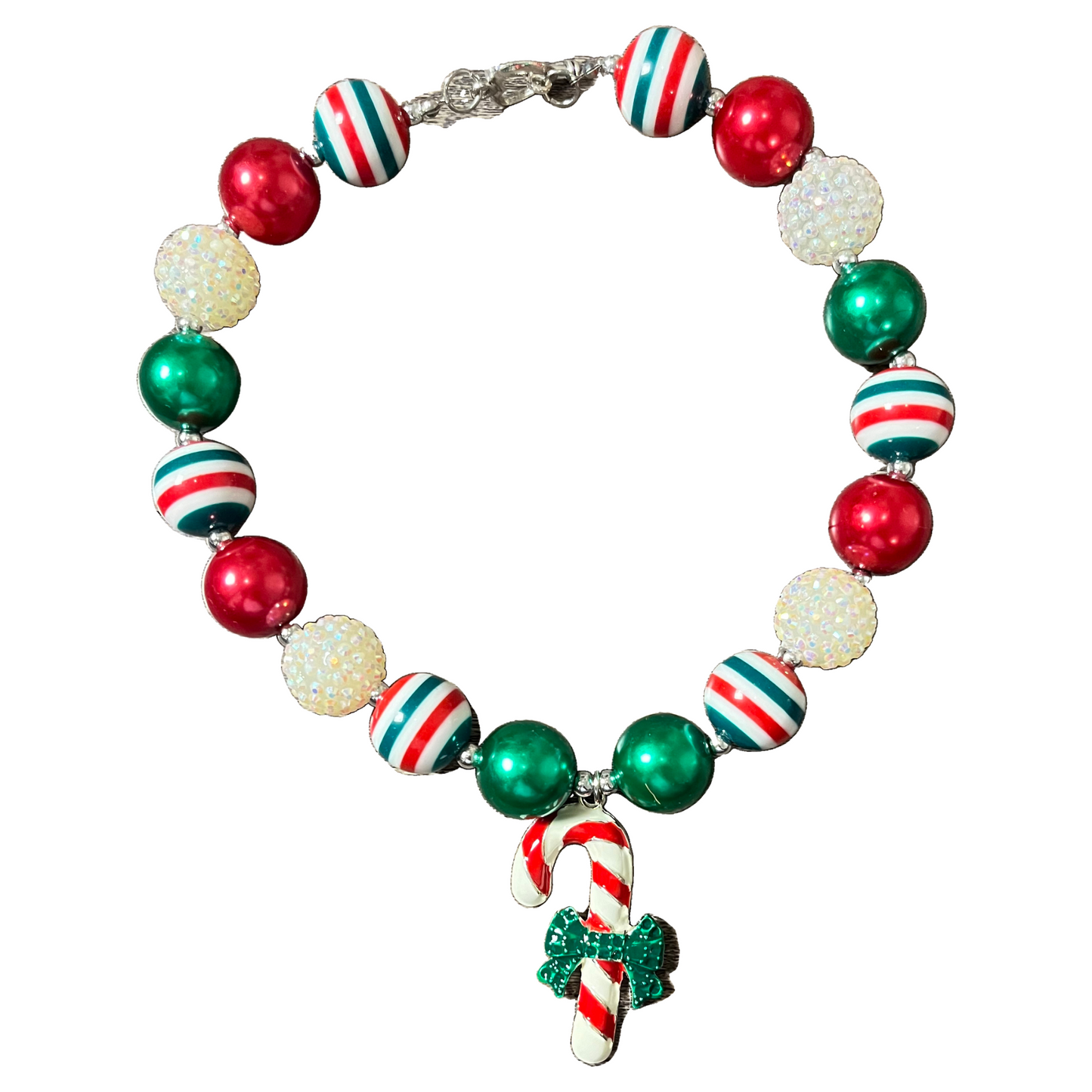 girls necklaces, fun kid necklace, christmas necklace, candy cane necklace, girls stylish necklaces