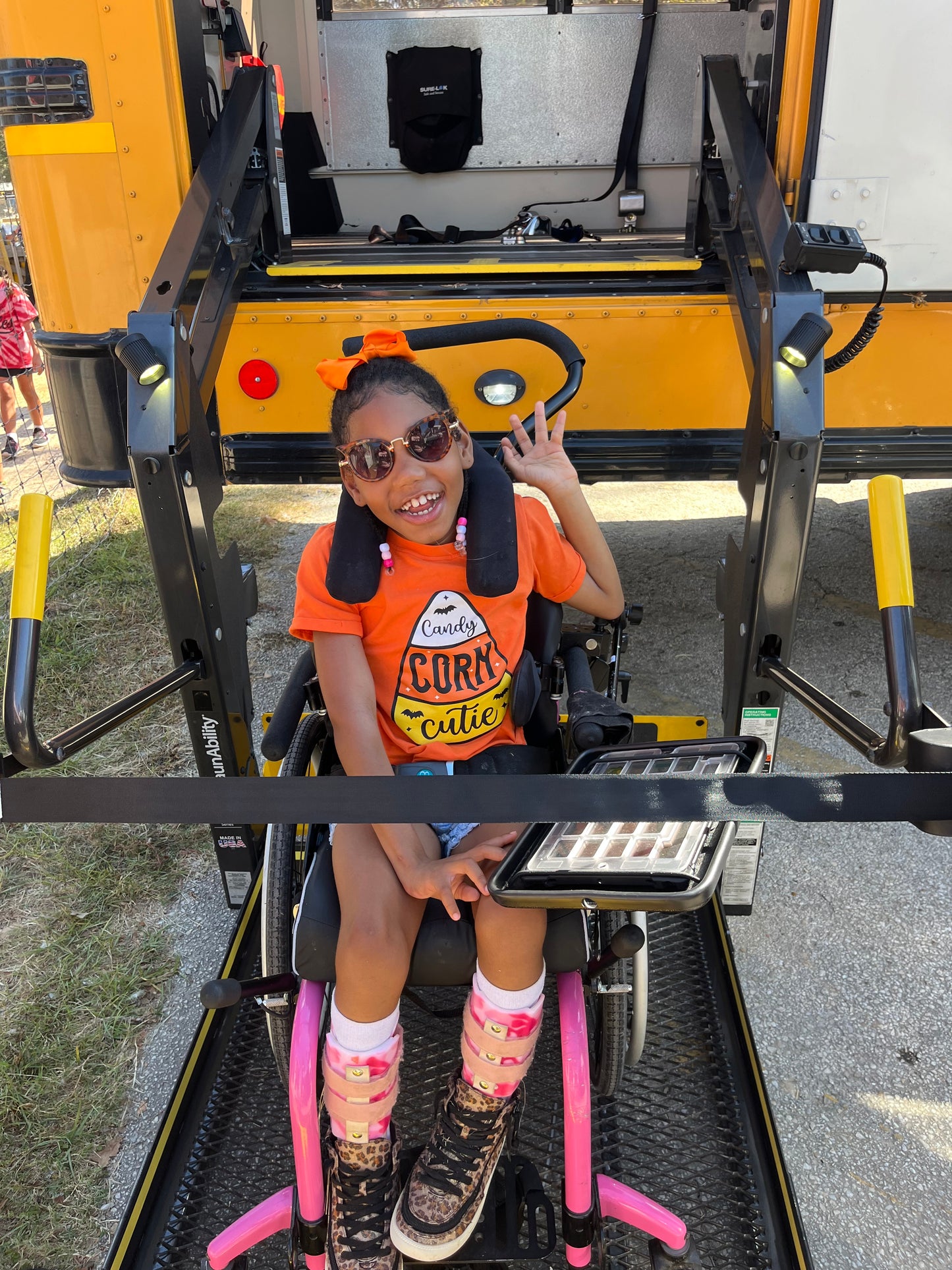 candy corn cutie shirt, candy corn cutie halloween top halloween clothing disability awareness, kid wheelchair user, kids with cerebral palsy cp