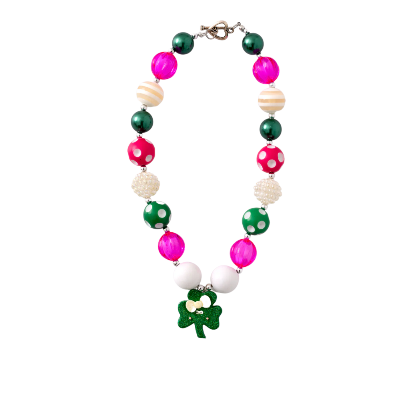 clover necklace, kids st patrick's necklace, st patrick's jewelry shamrock clover cute clover