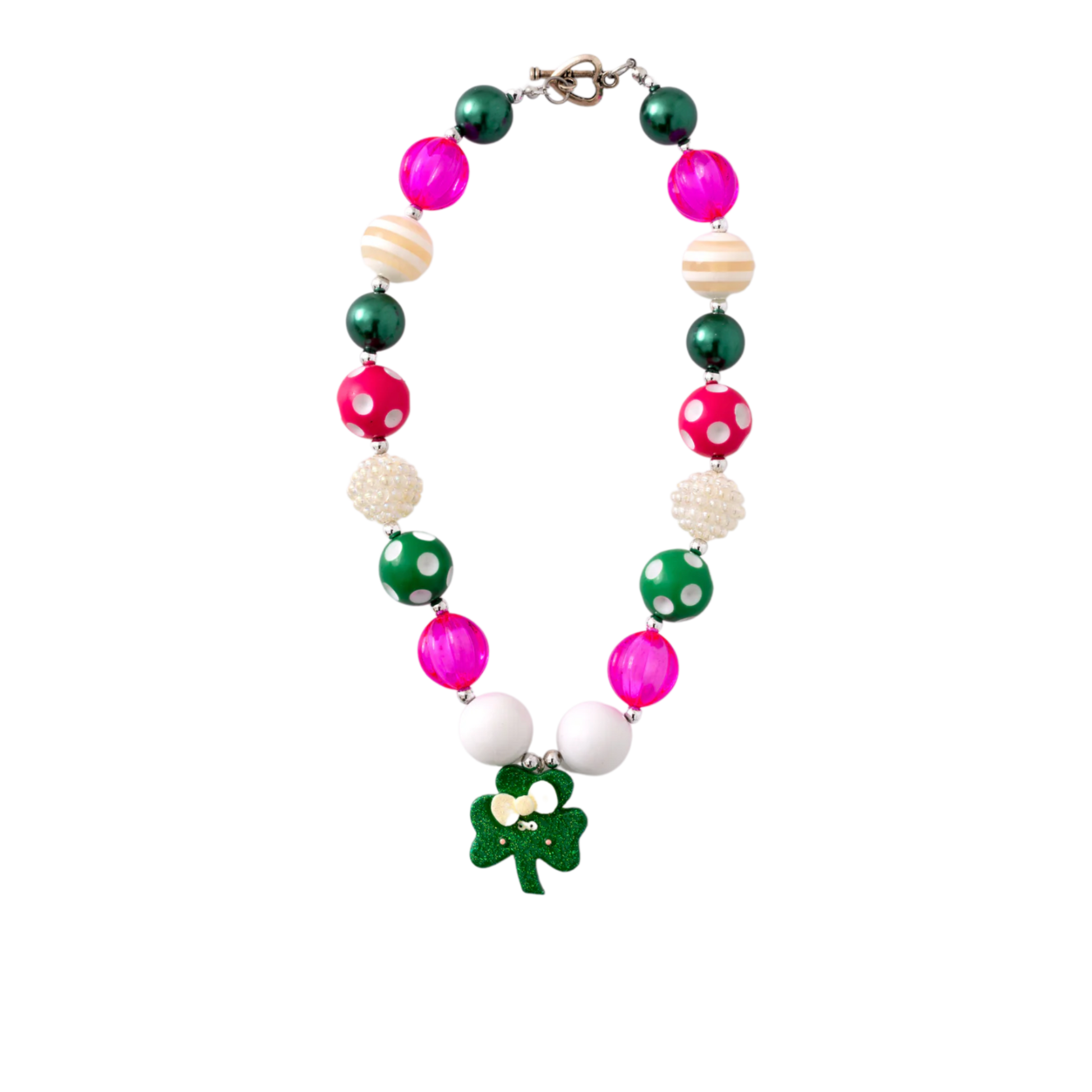 clover necklace, kids st patrick's necklace, st patrick's jewelry shamrock clover cute clover