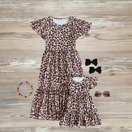 mommy and me leopard dress, mama and me dress, matching dresses, mommy and mini me, mom and me dresses, mommy and me matching outfits