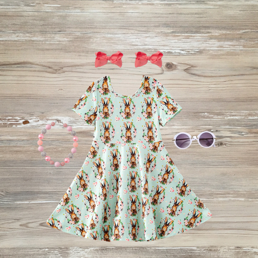 peter rabbit dress, peter cottontail dress, rabbit easter dress, girls easter dress, rabbit dress kids boutique
