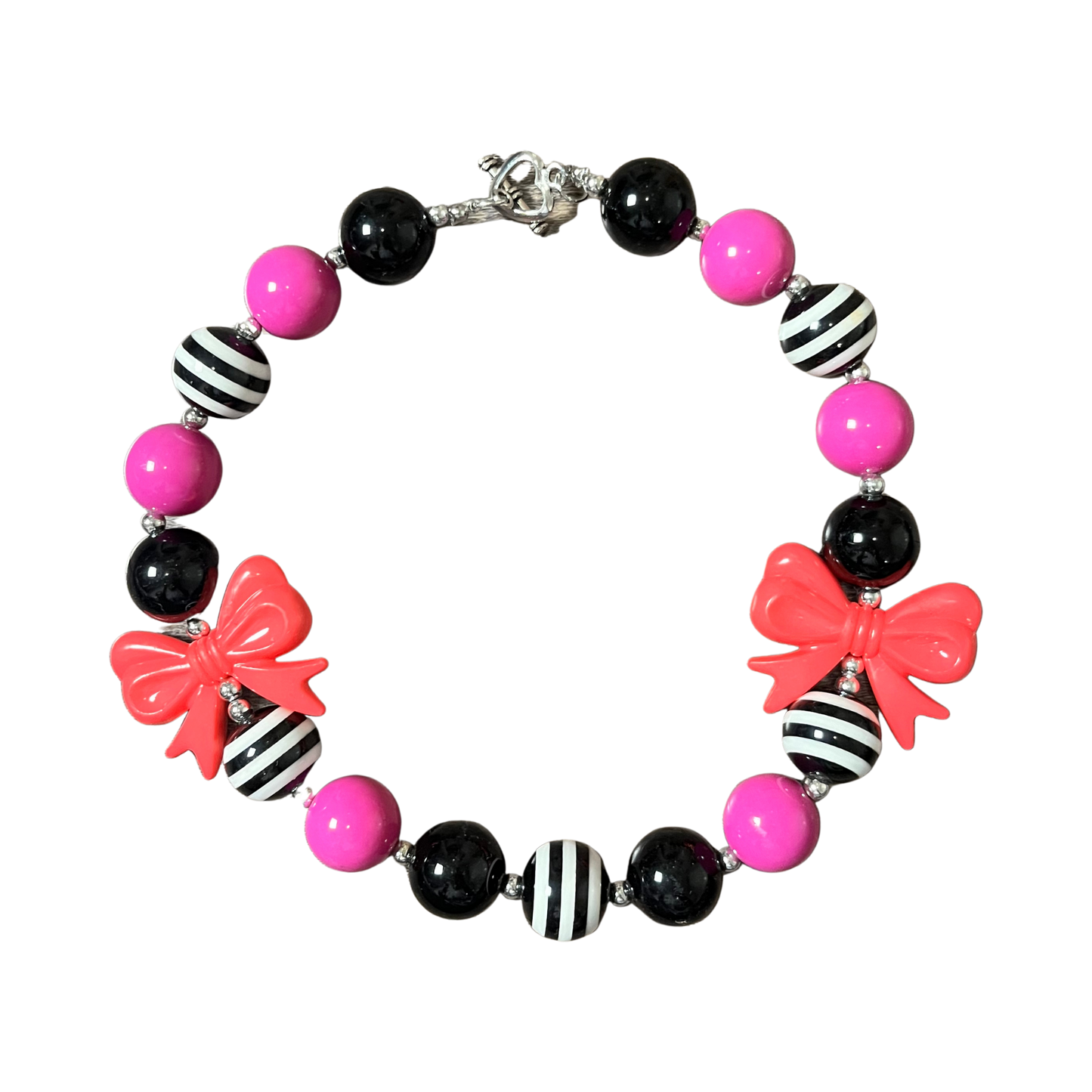 girls necklaces, fun kid necklace, pink bow necklace, pink necklace, girls stylish necklaces