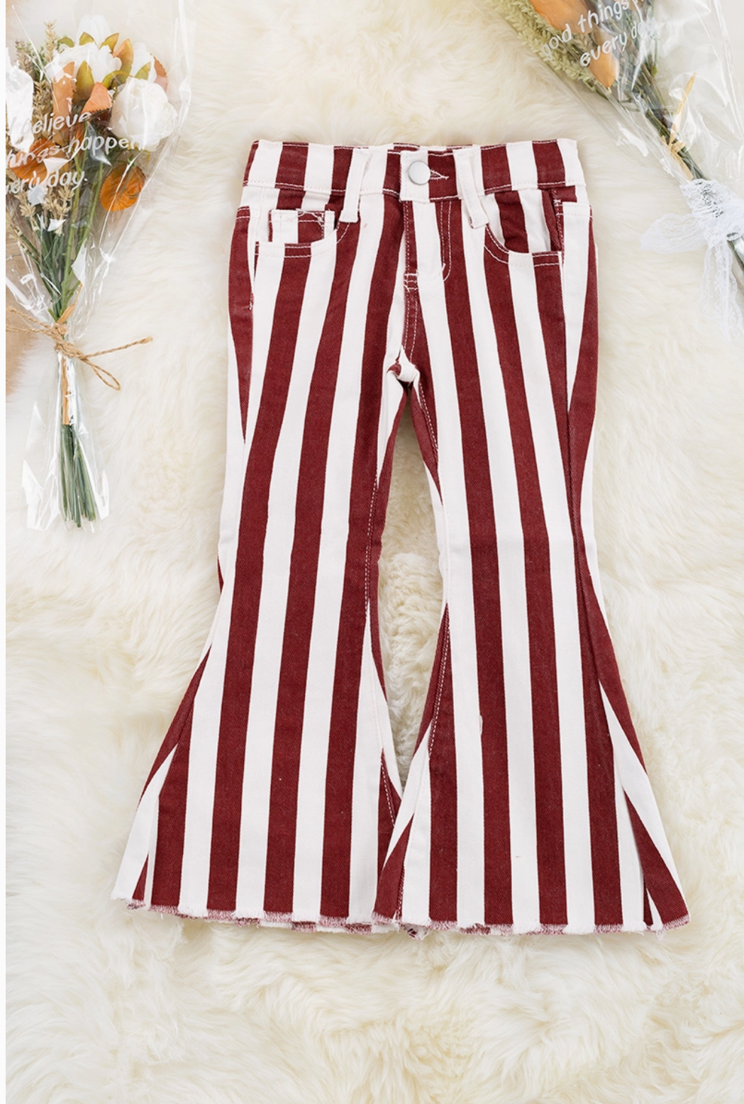 stripe flare kids jeans, kids jeans, fun kids jeans, girls jeans, cute girls jeans, colorful girls jeans