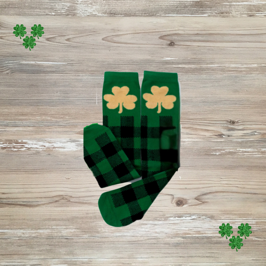 st. patrick's day socks, st. patty's day socks, kids shamrock socks, kids st.patricks day socks