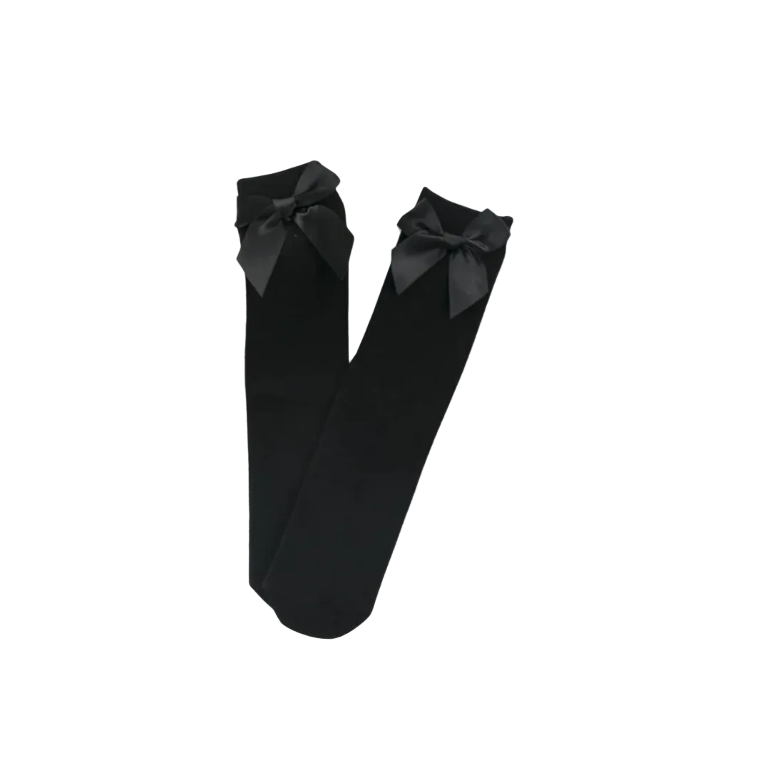 elegant kids boutique socks for toddlers and children black bow socks bow socks satin bow socks for girls