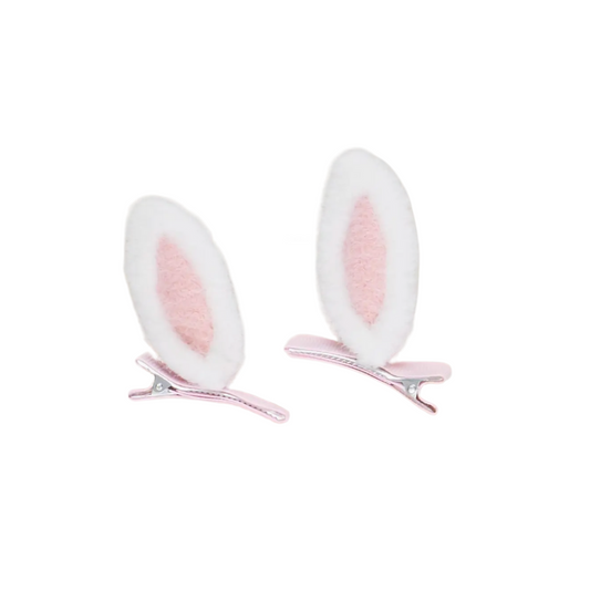 bunny ear hair clips, bunny ear hair bow, easter hair bow, easter hair clip, girls easter hair bow, girls easter hair accessories