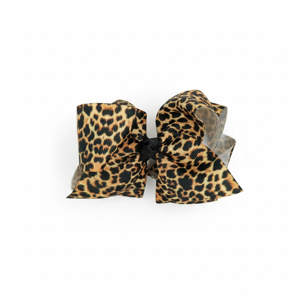 cheetah hair bow, leopard hair bow, girls cheetah print hair bow, leopard print hair bow, girls boutique hair bows