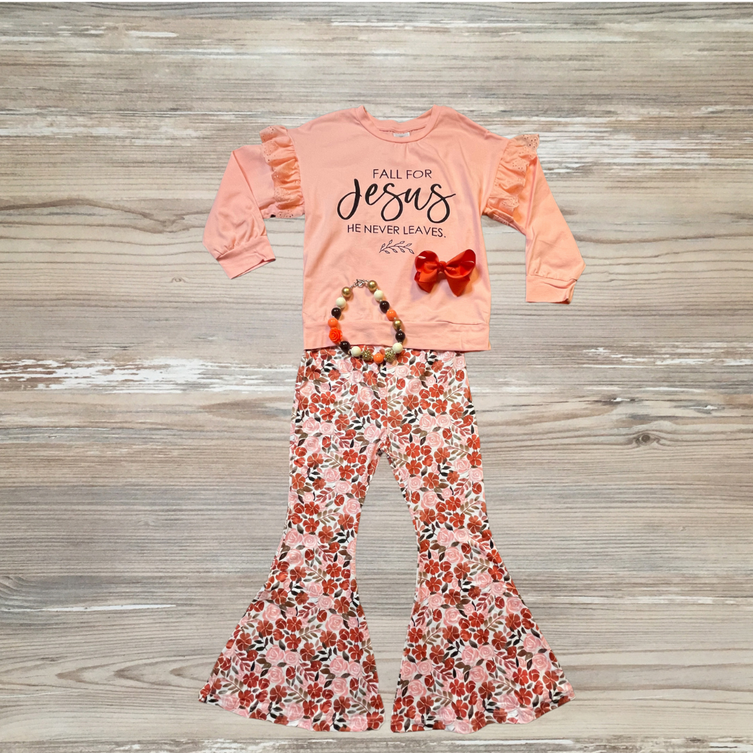 fall for jesus, christian clothing, kids christian clothes, fall for jesus outfit, fall vibes girls outfit kids boutique fall clothes