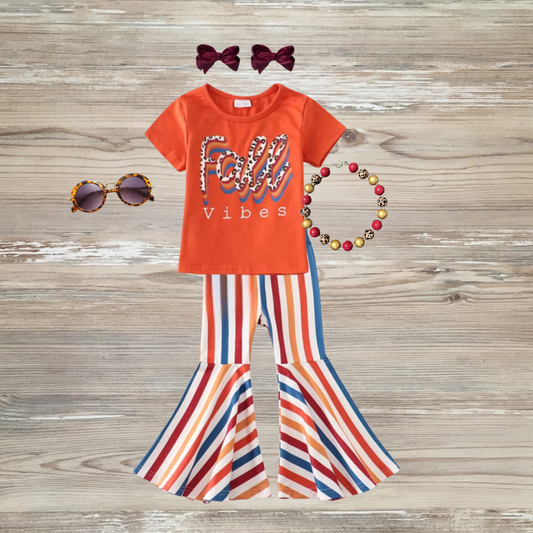 fall vibes outfit, fall vibes girls fall vibes outfit girls fall fashion cute fall kids clothing, fall vibes bell bottom set, boutique kids clohes