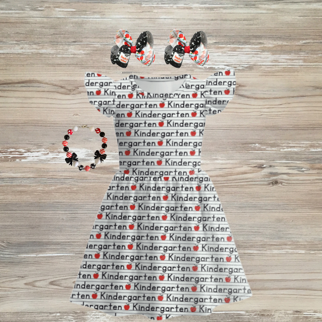 hello kindergarten back to school dress, kindergarten outfit back to school
