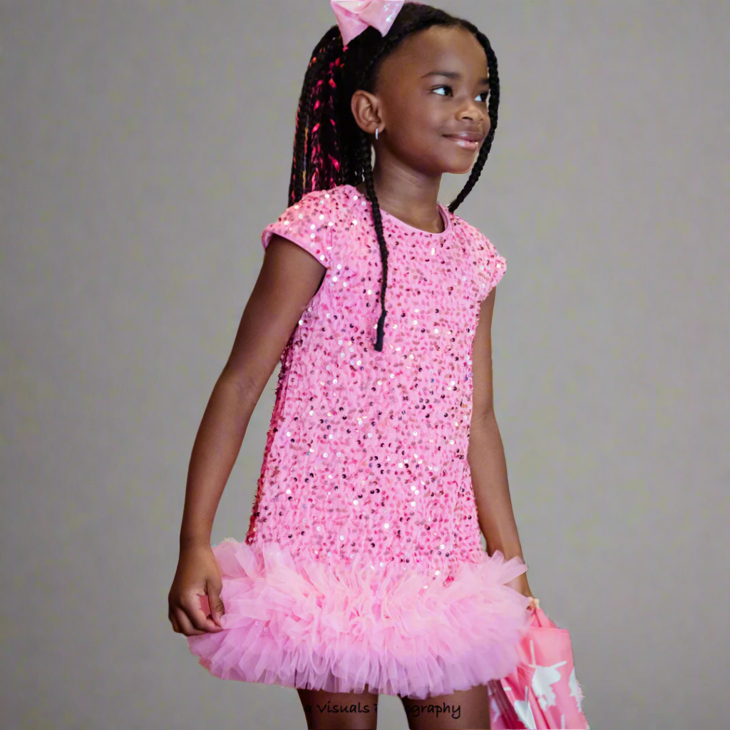pageant dress, pink sequin dress for girls, easter dress for girls, sequin and tulle glam dress, easter dress, spring dress, birthday dress