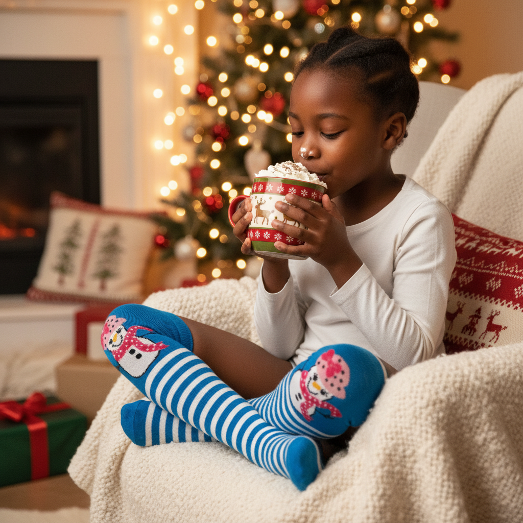 snow girl socks, christmas socks, girls chirstmas socks snowman, snowgirl, cozy kids Christmas socks f
