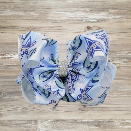 dallas cowboys hair bow, dallas cowboys hair pin, dallas cowboys girls hair bow, dallas cowboys kids hair bow