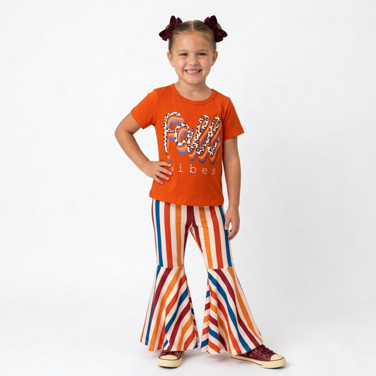 fall vibes outfit, fall vibes girls fall vibes outfit girls fall fashion cute fall kids clothing, fall vibes bell bottom set, kids online boutique, girls boutique clothing, baby and kids boutique