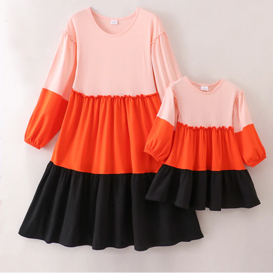 mommy and me dresses, mommy and me clothes, mom and me matching clothes, mommy and me fashion, mommy and me outfits, color block dress