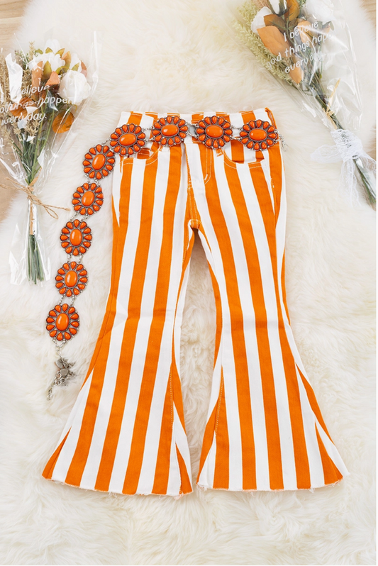 stripe flare kids jeans, kids jeans, fun kids jeans, girls jeans, cute girls jeans, colorful girls jeans