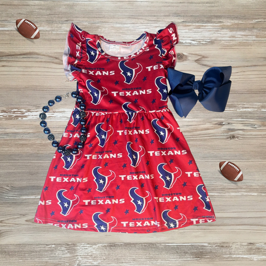 houston texans dress, houston texans girls dress, houston texans fan wear, houston texans kids cloting