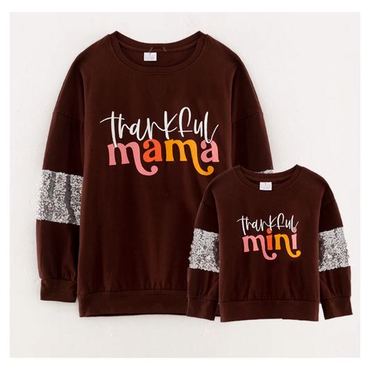 Mommy & Me - Thankful Print Top
