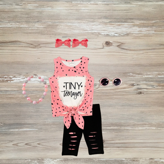 tiny teenager, tiny teenager capri set, tiny teenager girls outfit, tiny teenager short set