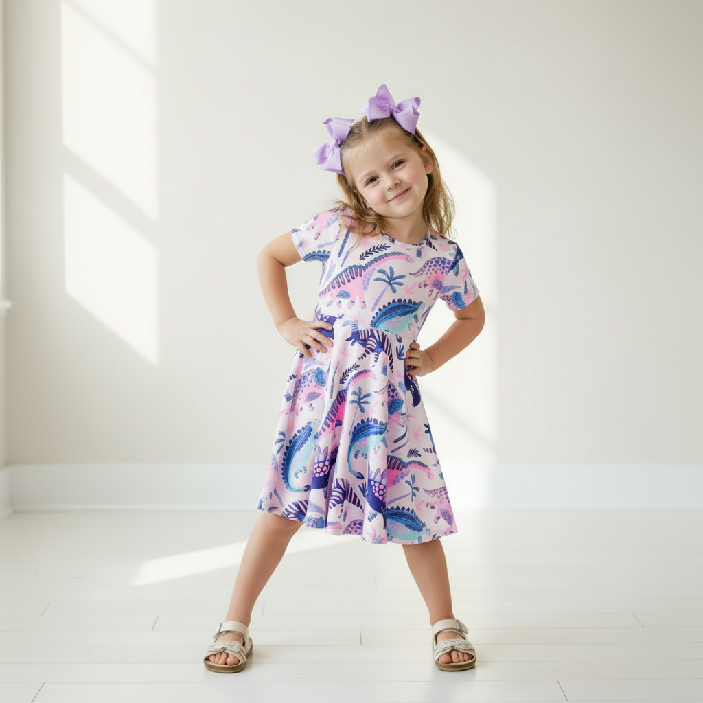 Tropical Delight Dino Dress