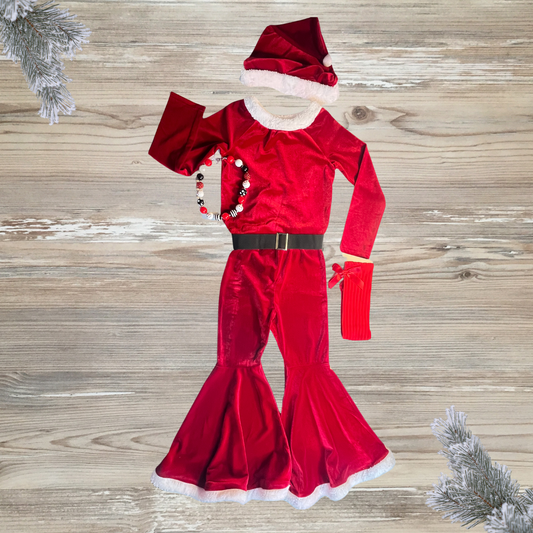 girls santa suit, kids santa suit, girls christmas clothes santa claus suit, miss claus suit, mrs claus outfit for girls, online boutique christmas picture outfit