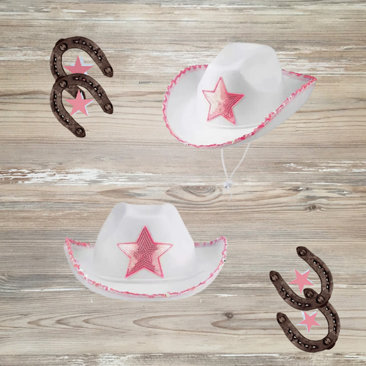 kids cowgirl hat, pink cowgirl hat, girls cowgirl hat, sequin cowgirl hat, pink sequin cowgirl hat