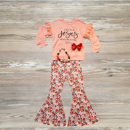 fall for jesus, christian clothing, kids christian clothes, fall for jesus outfit, fall vibes girls outfit kids boutique fall clothes