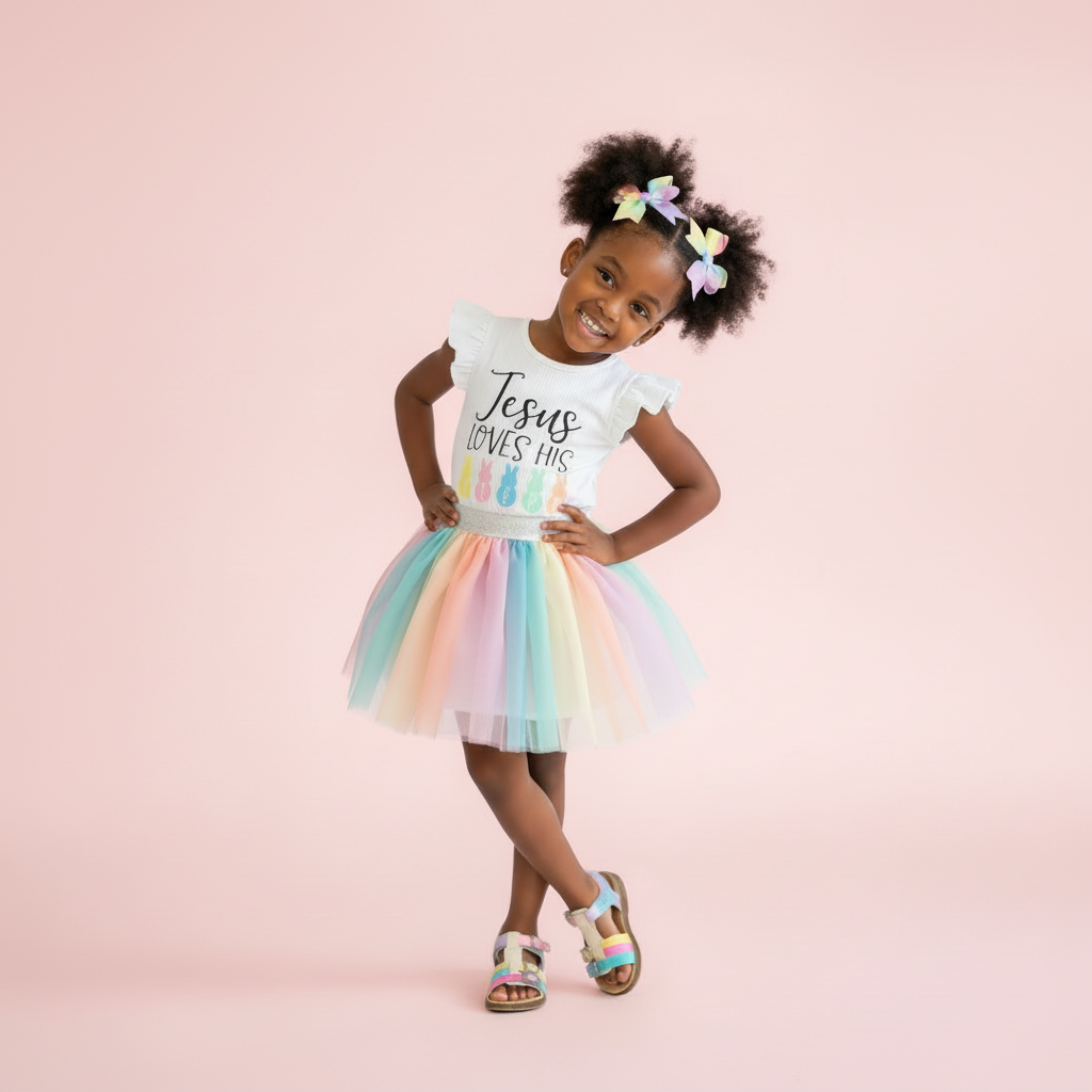 Jesus Loves His Peeps Skirt Set