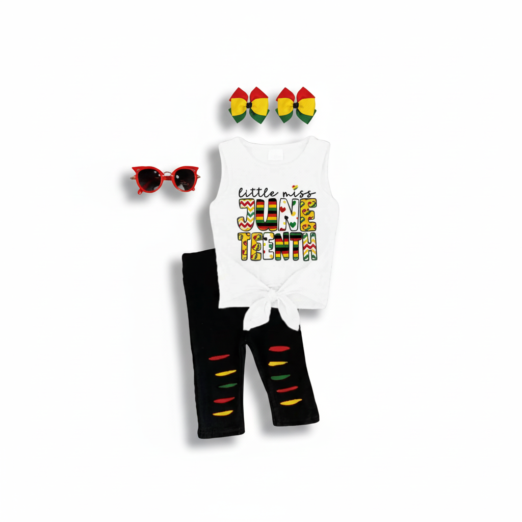 Little Miss Juneteenth Capri Set