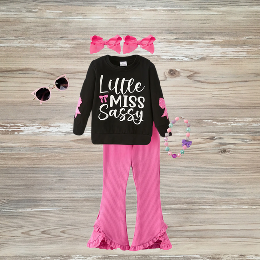 little miss sassy, Little miss sassy pants girls outfit, little miss sassy croquette bows outfit pink outfit for fall
