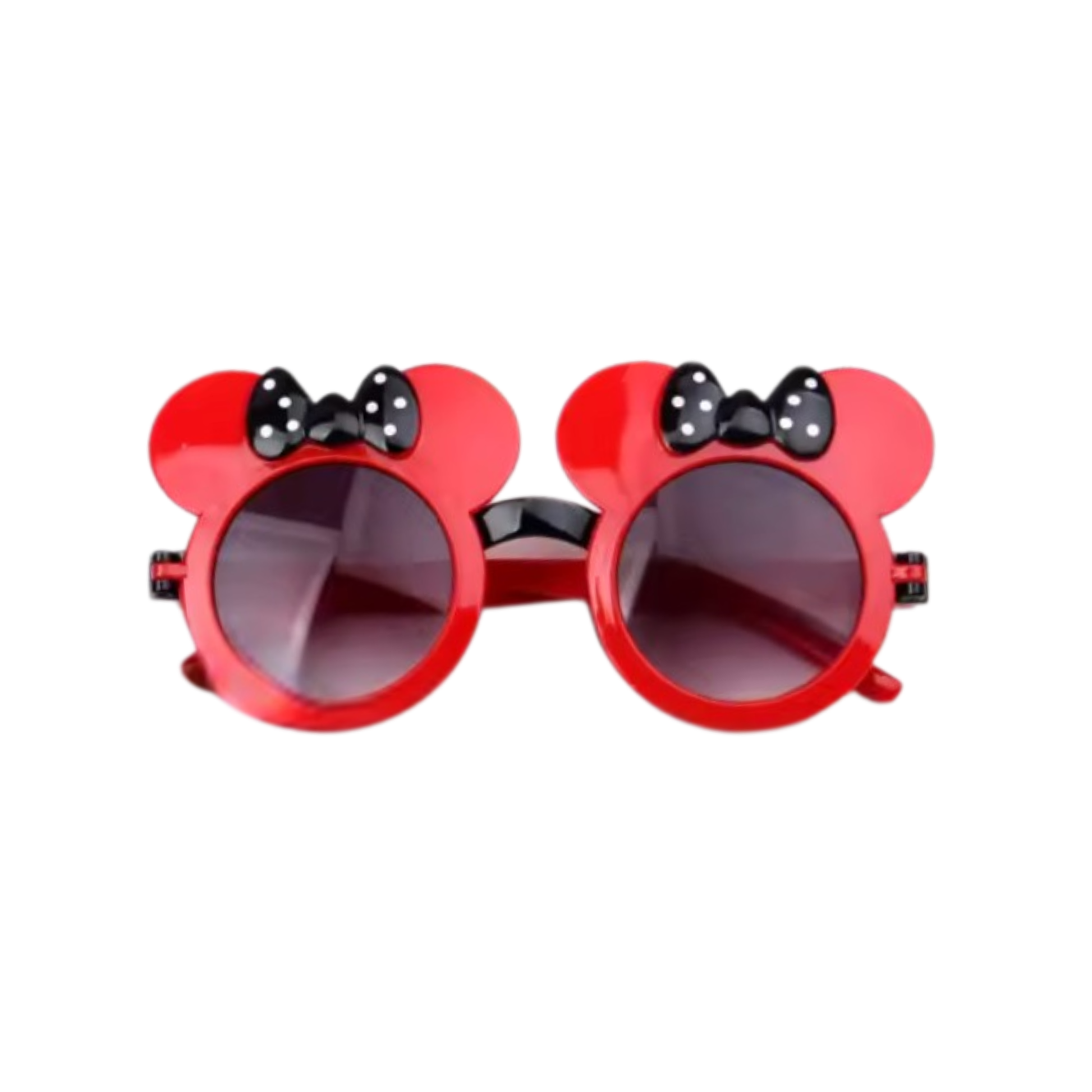 Red Minnie Mouse inspired flip-up sunglasses for toddlers. Minnie Mouse sunglasses for girls, Disney themed park themed sunglasses, Minnie Mouse ear sunglasses