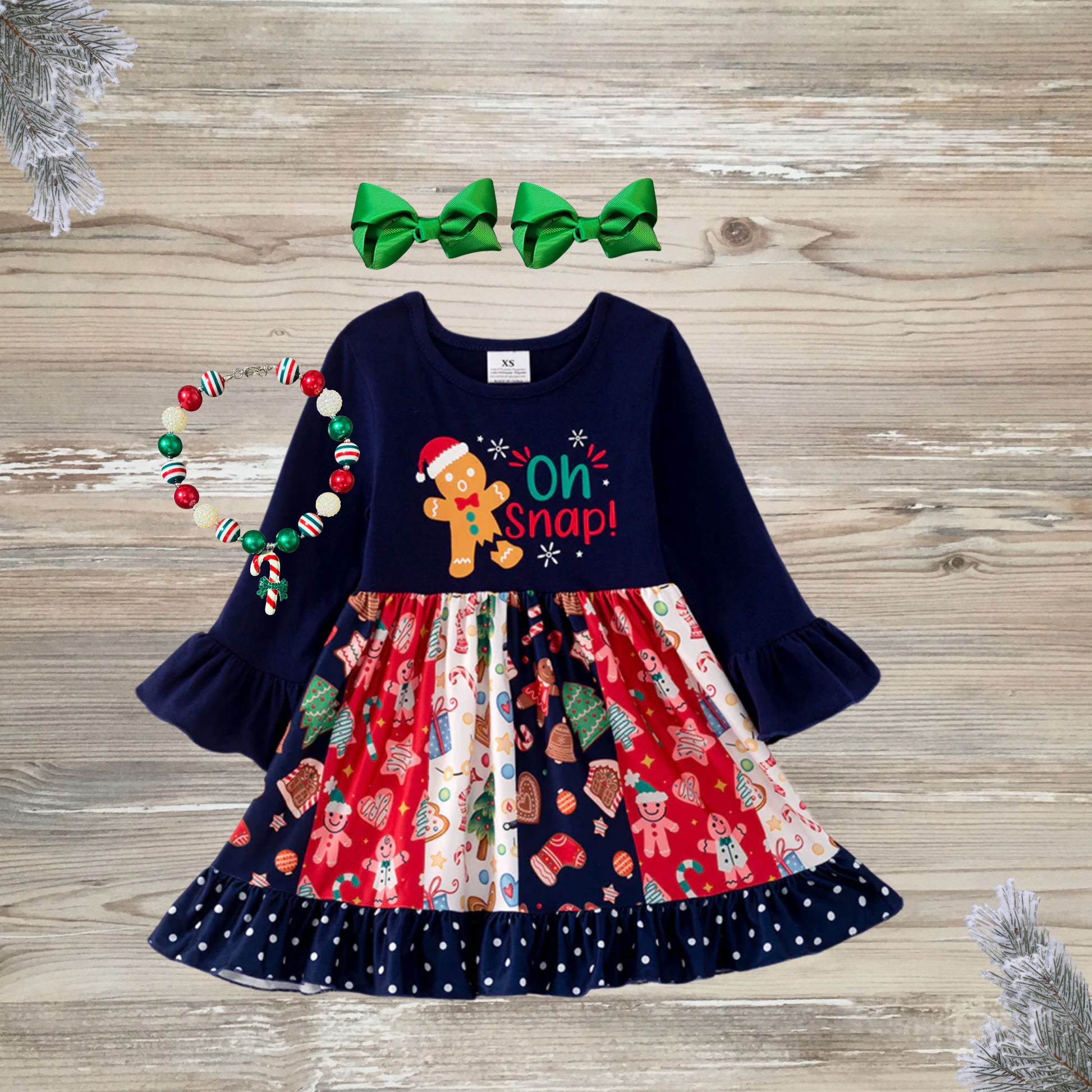 gingerbread man dress, oh snap gingerbread dress, christmas dress, christmas print dress