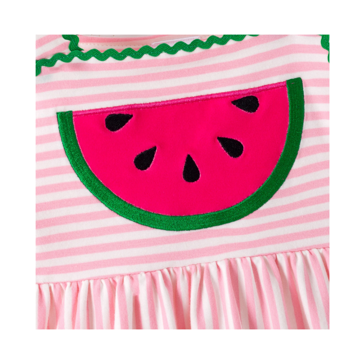 Girls Pink Striped Watermelon Sundress