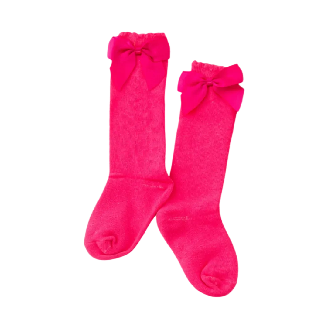 girls pink bow socks, pink socks, girls boutique socks, kids cute socks, boutique socks, online kids boutique