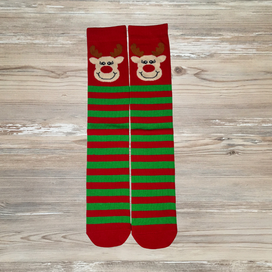 reindeer girl socks, christmas socks