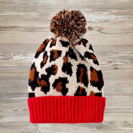 leopard beanie, kids beanies, girls fashion beanies, cheetah beanies