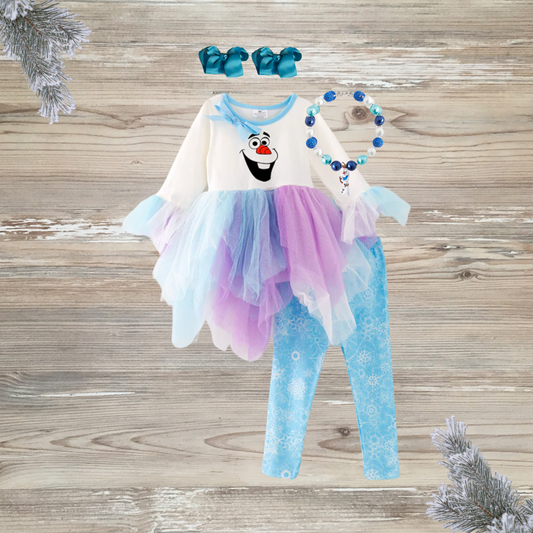 frozen outfit, Olaf, christmas outfit, frozen snowman, disney frozen outfit, kids christmas clothes, girls christmas clothes