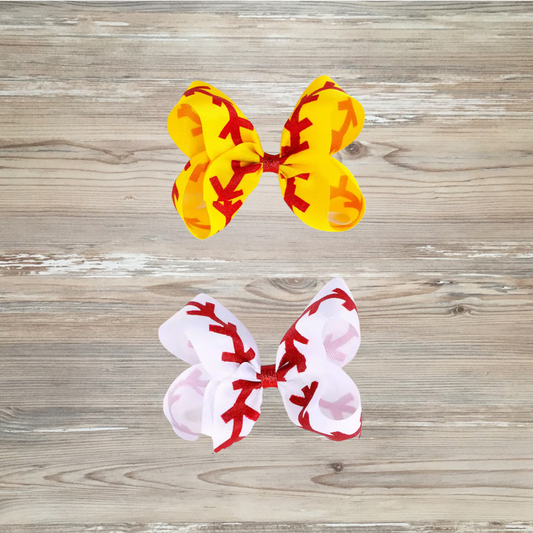 softball hair bow base ball hair bow girls sports hair bow, team spirit hair bows ball hair bows