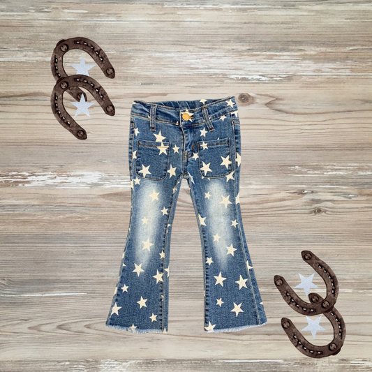 star rodeo jeans for girls, girls jeans for rodeo, flared rodeo jeans, cowgirl jeans, flared girl jeans, kids boutique clothes