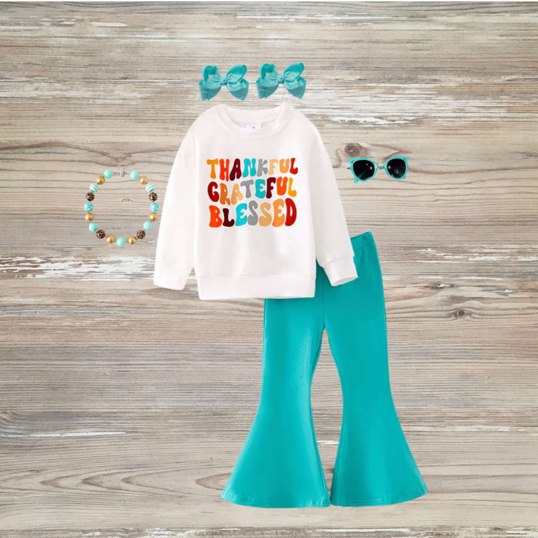 thankful, grateful, blessed, kids online boutique, trendy fall outfit, girl's fall outfit, girls online boutique, 