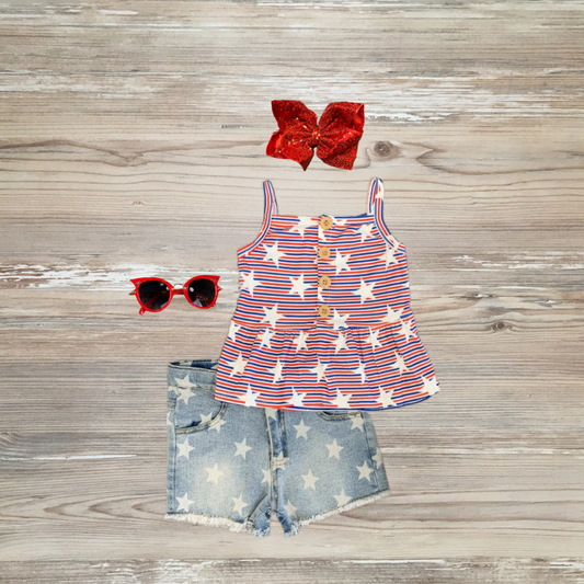 stars and stripes girls 4th of july outfit kids stars and stripes tunic top set red white and blue girls tunic top, kids boutique clothing