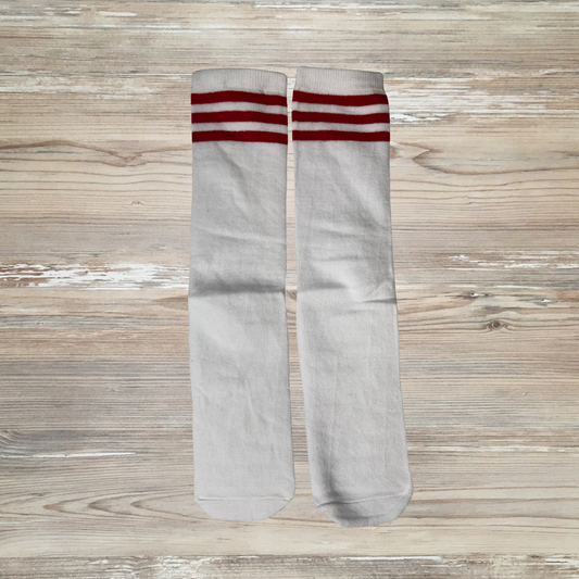baseball socks, girls stripe socks, kids baseball socks